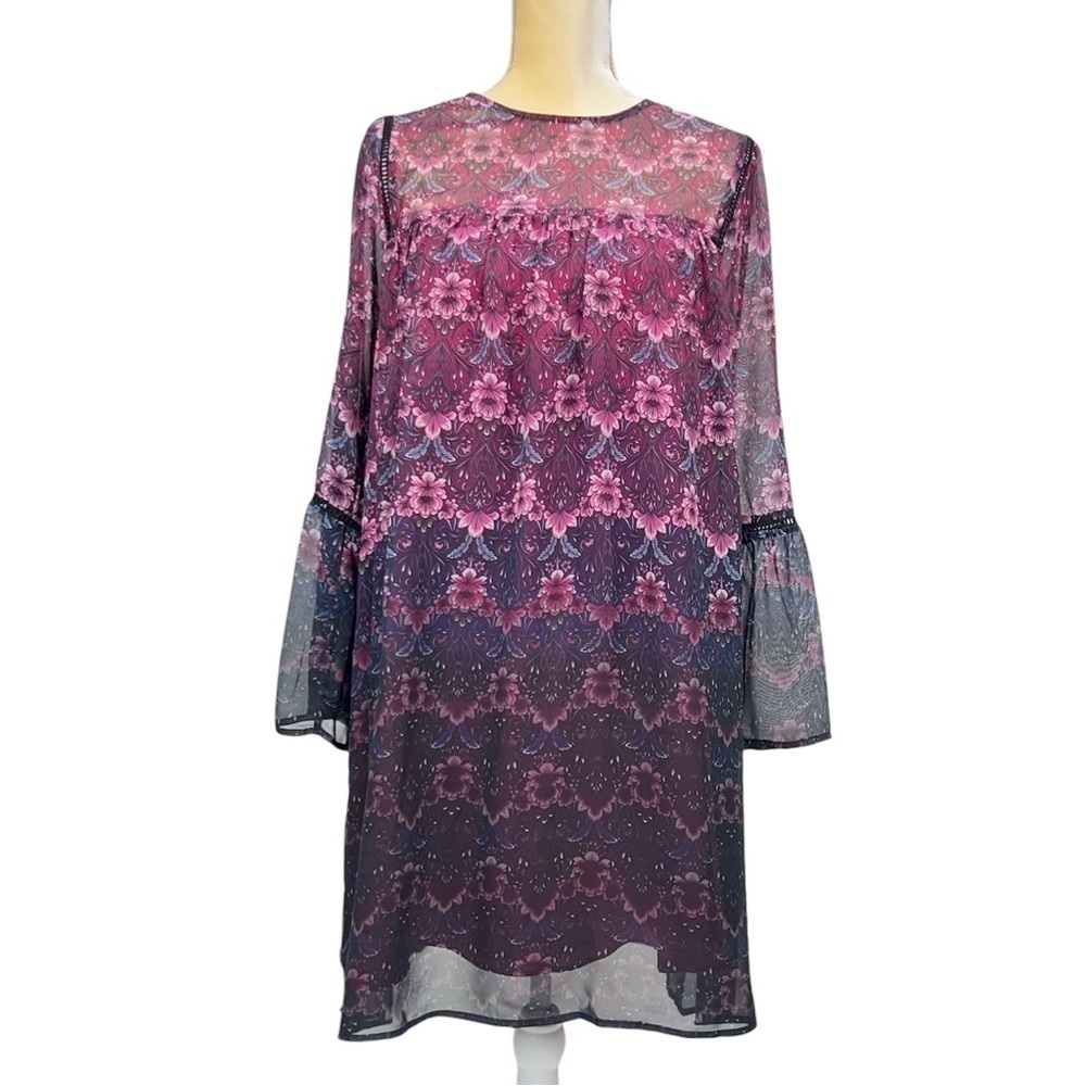 Nanette Lepore Dress Size 8 Fuchsia Kiss Pink Blue Black New NWT